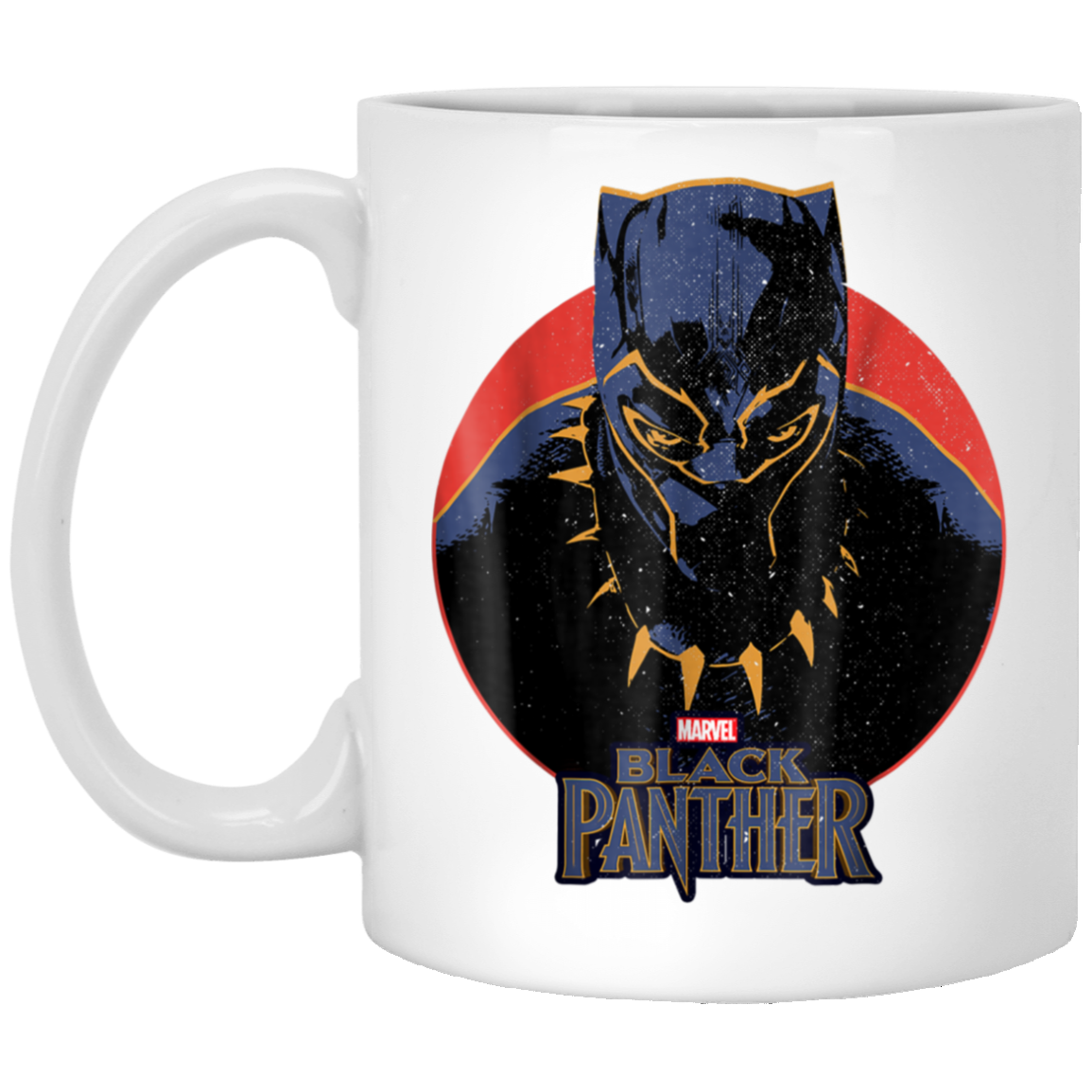 Black Panther Movie Retro Circle Portrait White Mug For You And Who You Love!