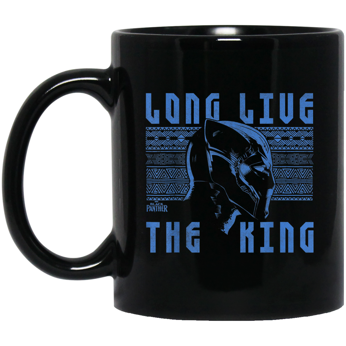 Black Panther Long Live The Blue King Graphic Black Mug For You And Who You Love!