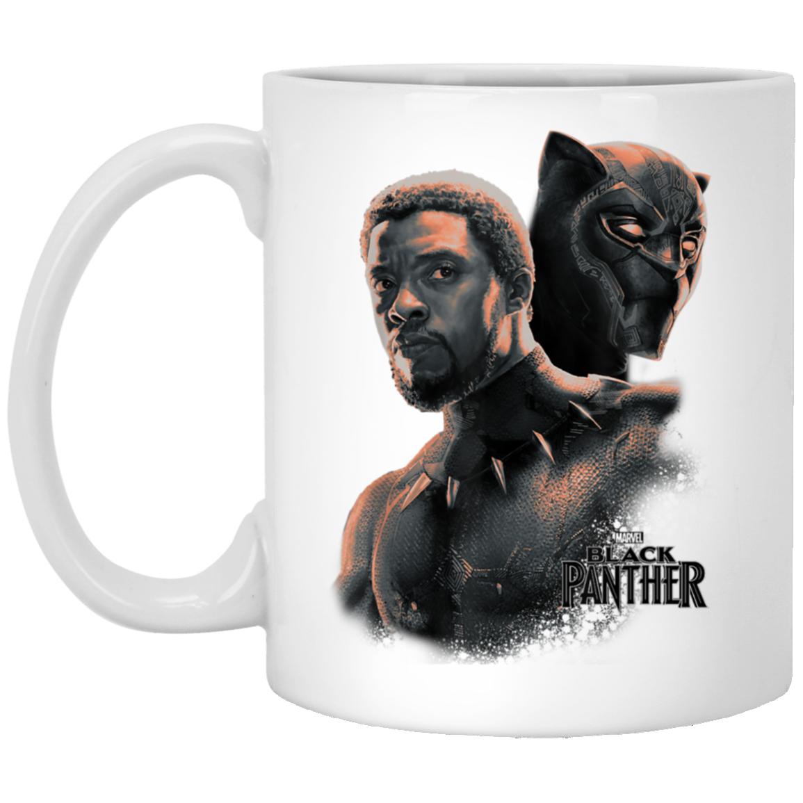 Black Panther T'Challa Unmasked Portrait White Mug For You And Who You Love!