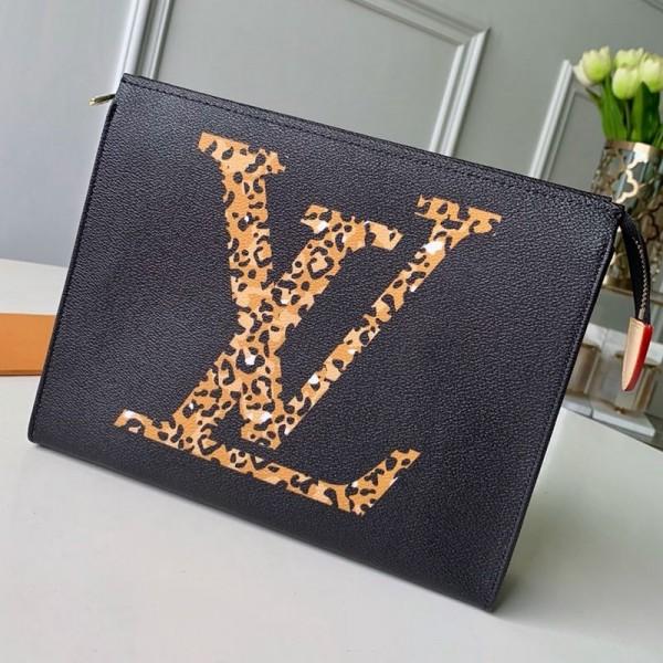 Animal Print Giant Monogram Toiletry Pouch 26 M47542 Black 2019 Collection