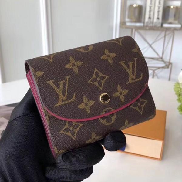 Ariane Monogram Canvas Compact Wallet Fuchsia Collection