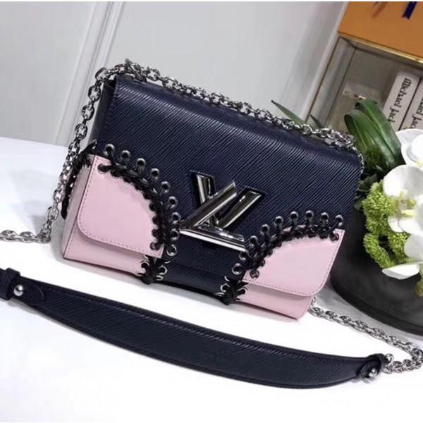 Braided Corners Epi Leather Twist Mm Bag M54079 Blue/pink 2018 Collection