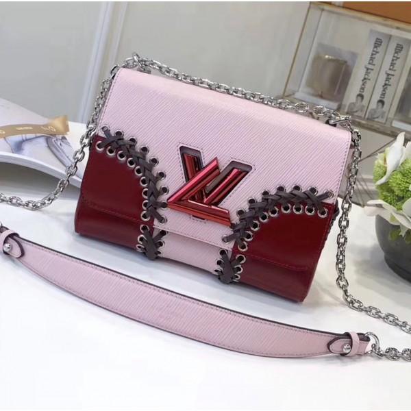 Braided Corners Epi Leather Twist Mm Bag M54079 Pink/red 2018 Collection