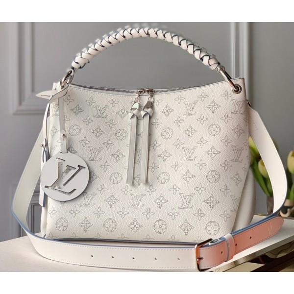 Braided Handle Mahina Leather Beaubourg Hobo Mm Bag M56201 White 2020