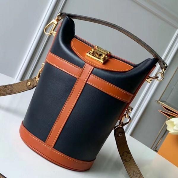 Bucket Shape Duffle Top Handle Bag M53842 Navy Blue 2019 Collection