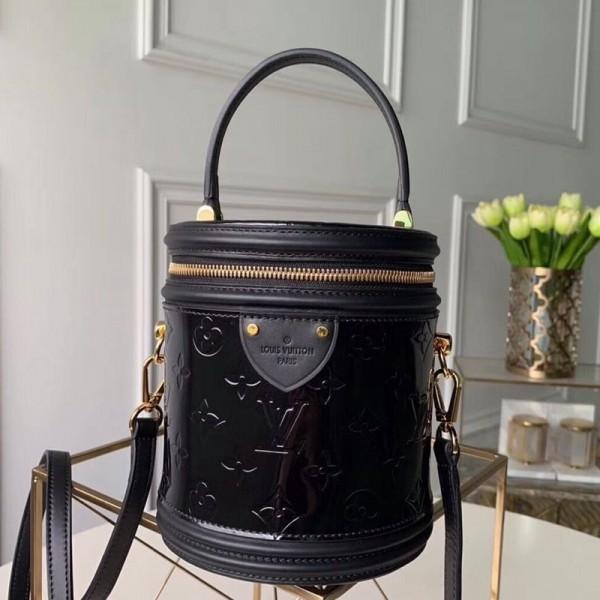 Cannes Bucket Case Top Handle Bag In Patent Leather M53997 Black 2019 Collection