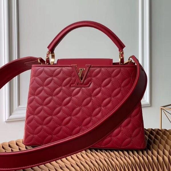 Capucines Bb Monogram Flower Top Handle Bag M55360 Burgundy 2019 Collection