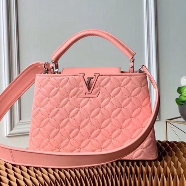 Capucines Bb Monogram Flower Top Handle Bag M55534 Pink 2019 Collection