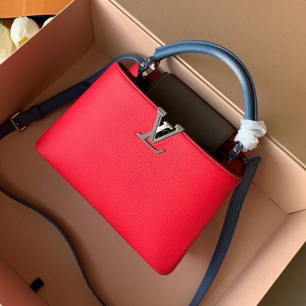 Capucines Bb Top Handle Bag M52990 Red/grey/blue 2019 Collection