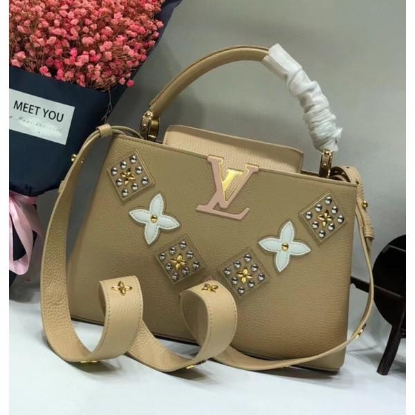 Capucines Pm Flower Smile Top Handle Bag M51384 Beige 2018