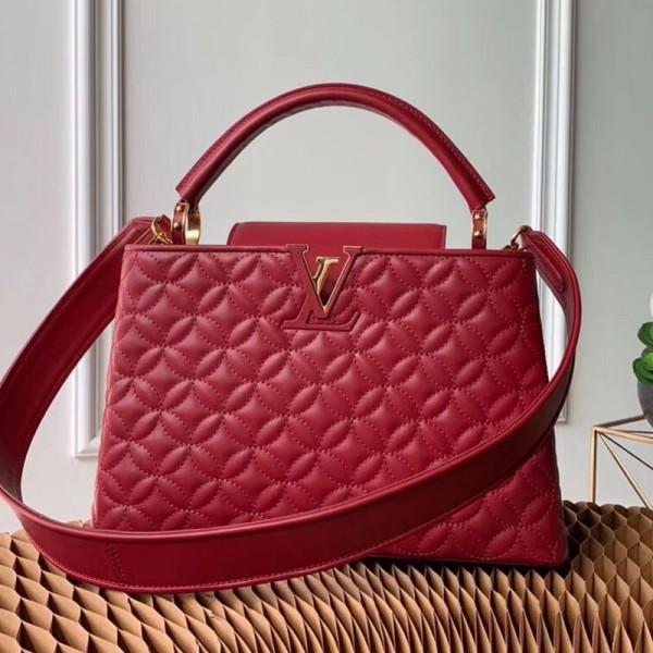 Capucines Pm Monogram Flower Top Handle Bag M55366 Burgundy 2019 Collection