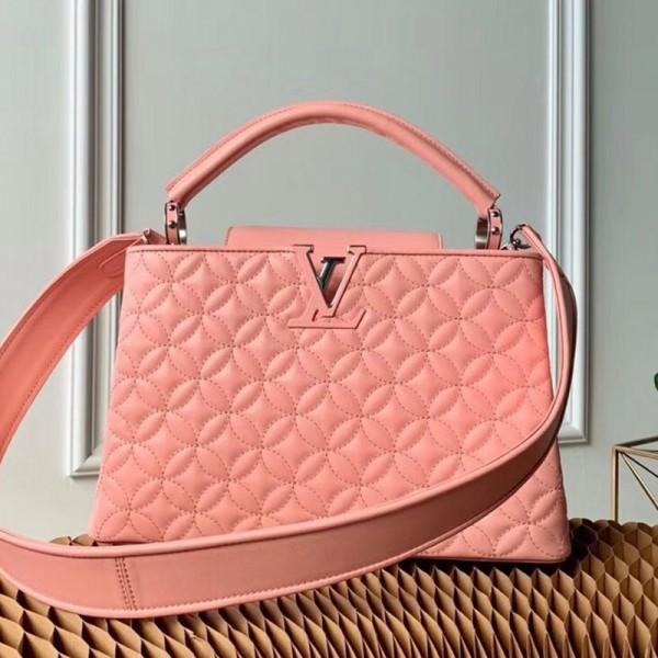 Capucines Pm Monogram Flower Top Handle Bag M55366 Pink 2019 Collection