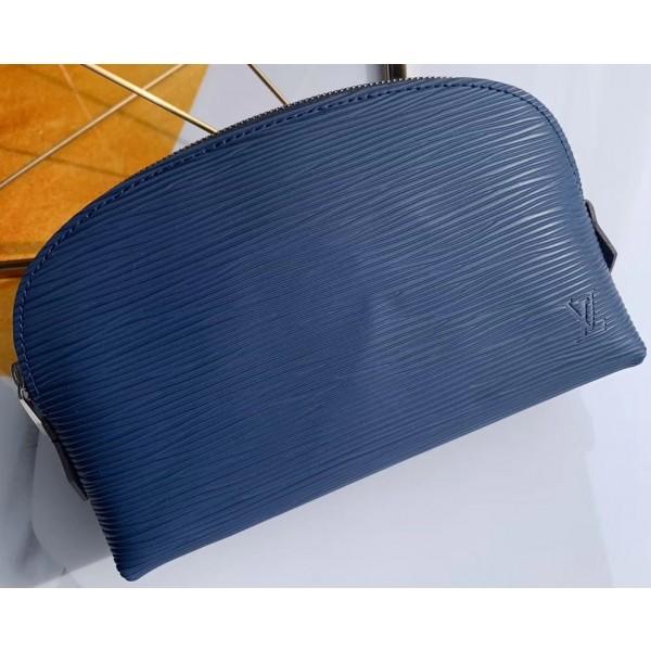 Cosmetic Pouch Pm Bag Epi Leather Indigo M40638