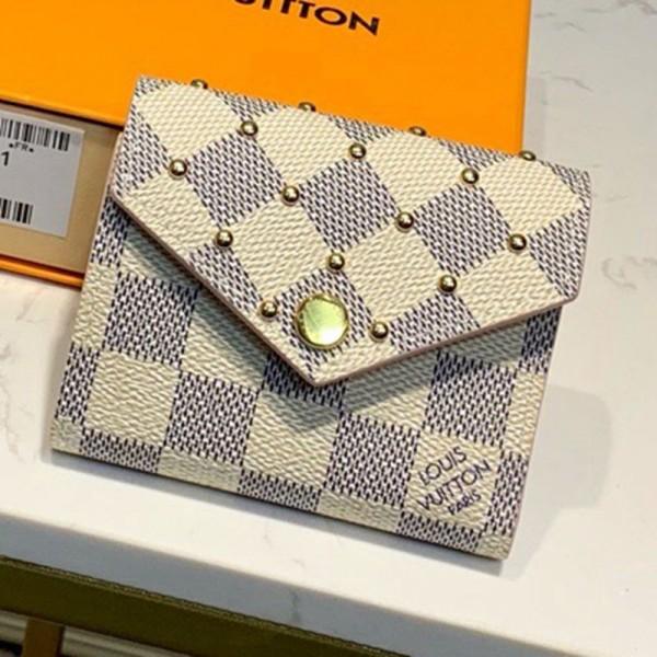 Damier Azur Canvas Studded Zoe Small Wallet N60251 2019 Collection