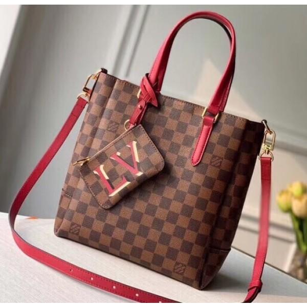 Damier Ebene Canvas Belmont Pm Bag Cherry Berry 2020