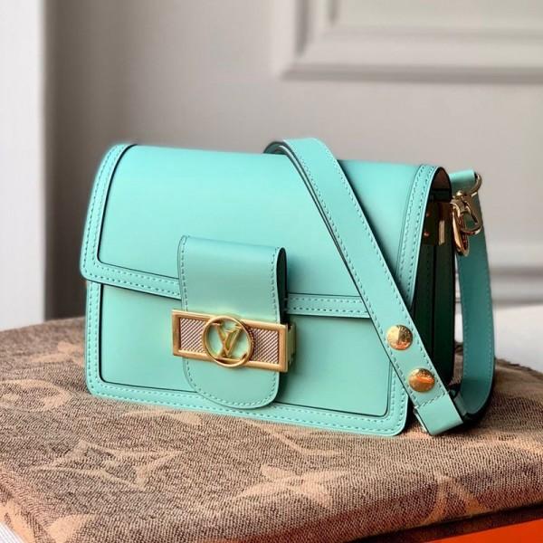 Dauphine Mini Smooth Leather Shoulder Bag M55837 Azur Blue 2020 Collection